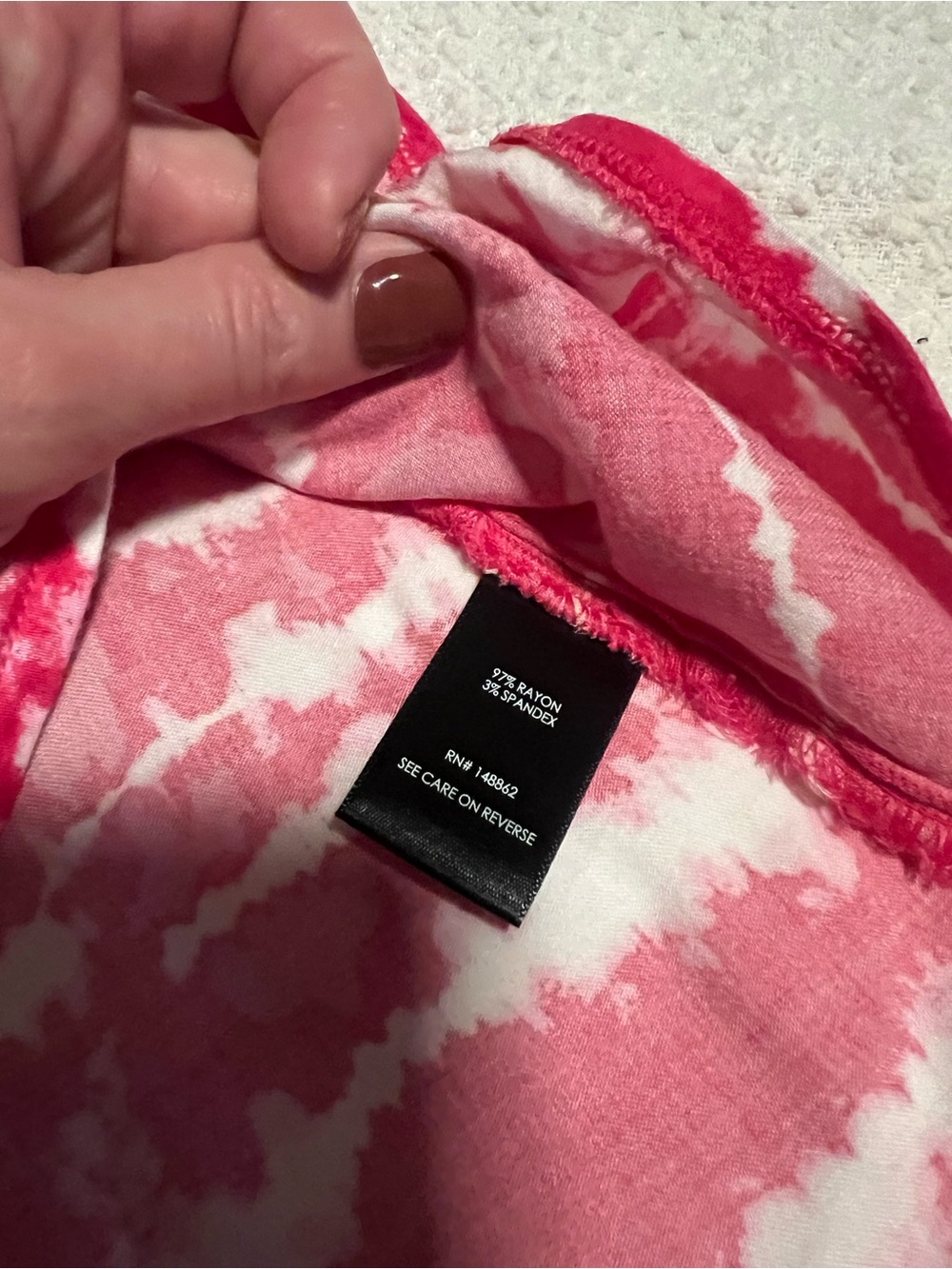 torrid Pink & White Tie-Dye Short Sleeve Tee - Picture 6 of 7